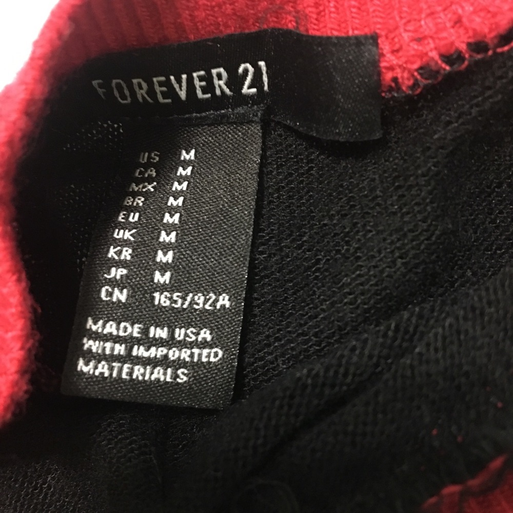 Cropped forever 21 shirt